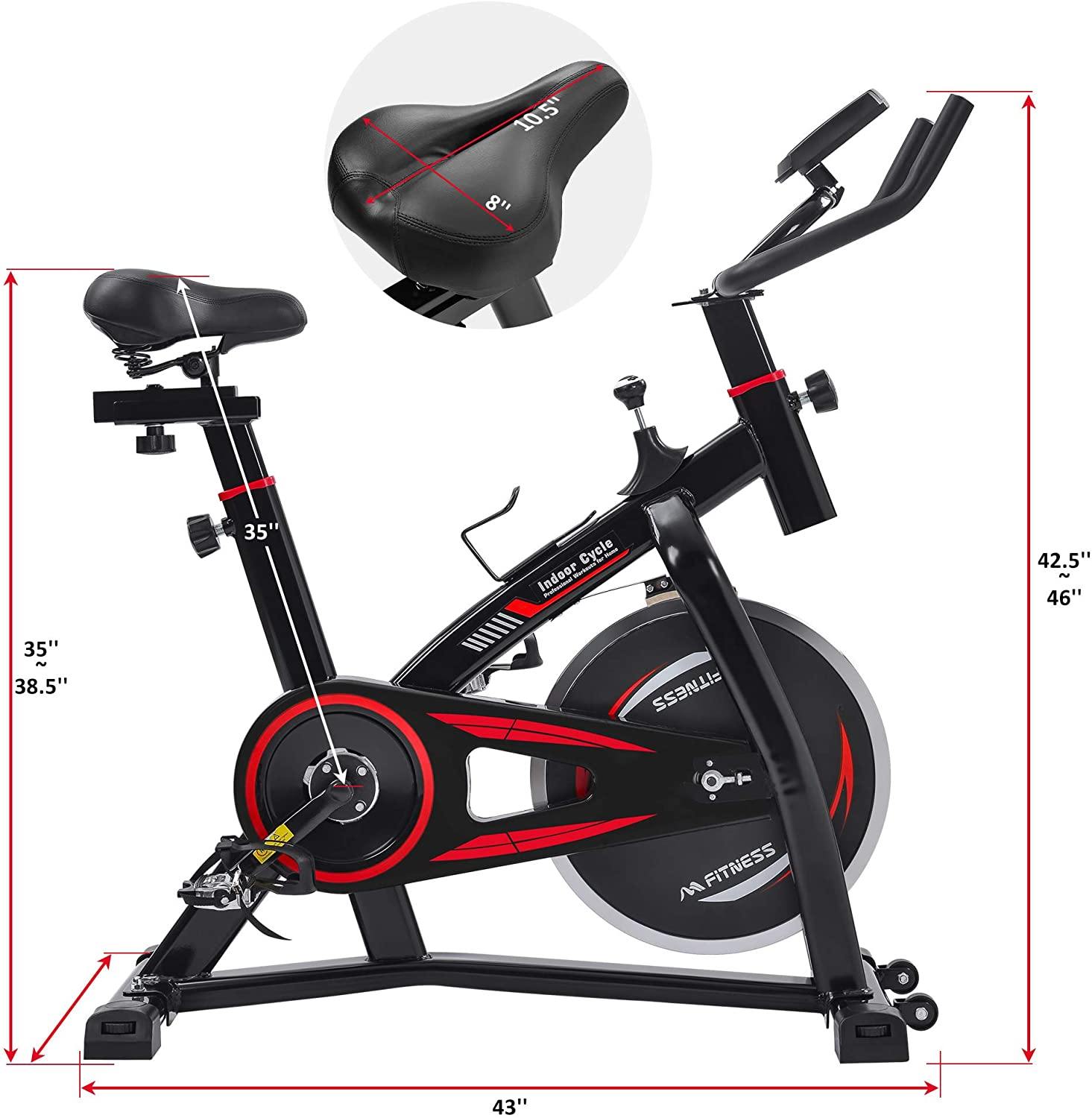 Merax Exercise Bike Indoor Cycling Bike Cycle Trainer Adjustable Stationary Bike 330LBS Weight Capacity - JOY2ESpree