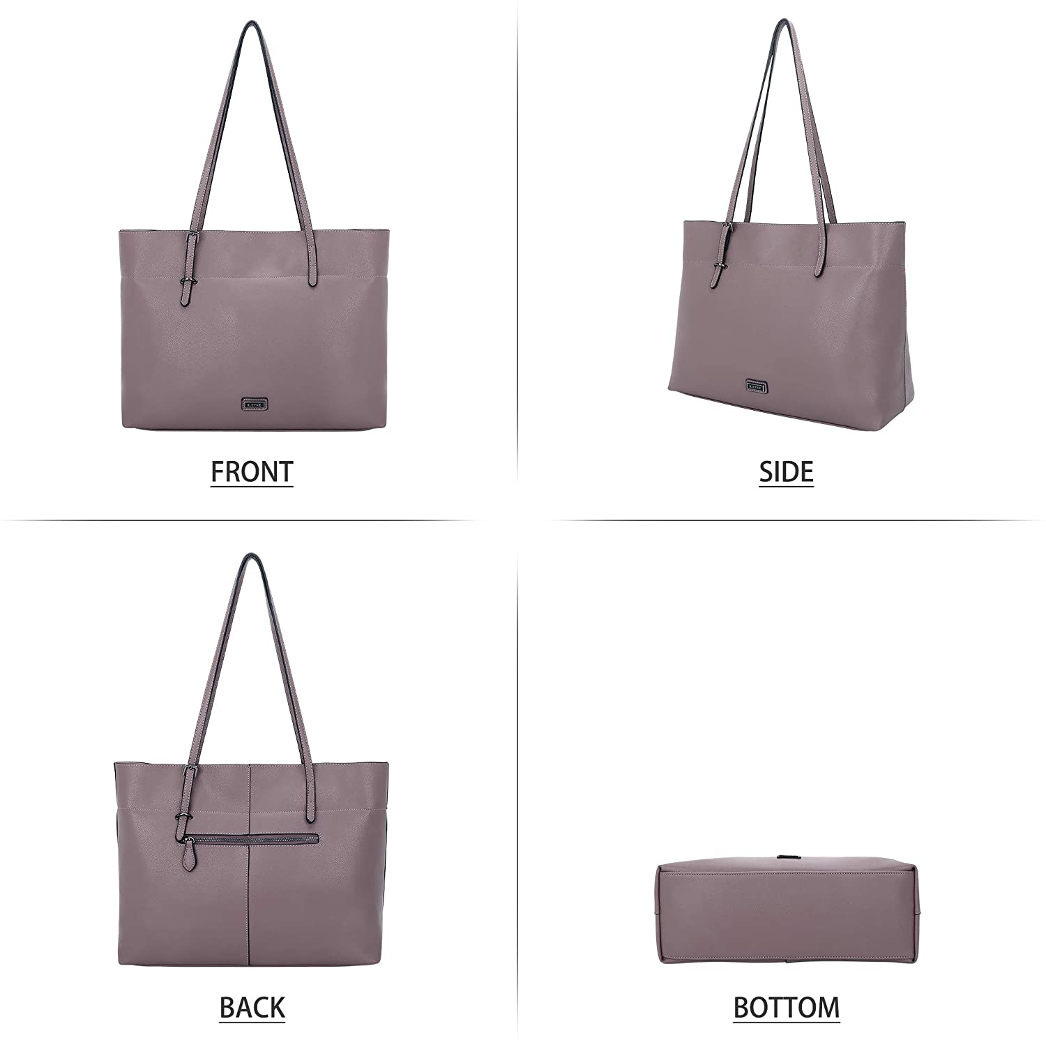 K.EYRE Women's Soft Faux Leather Tote Bag Purse Handbags Wallet Tote Shoulder Bag Purse Large Capacity