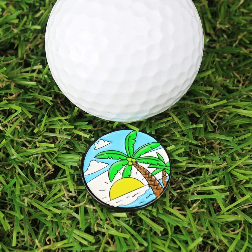 PINMEI Lot of 10 Golf Ball Markers Assorted Patterns - Soft Enamel Technique - JOY2ESpree