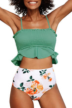 
                        
                          Muat gambar ke penampil Galeri, CUPSHE Women's High Waist Bikini Swimsuit Ruffle Smock Floral Print Two Piece Bathing Suit
                        
                      
