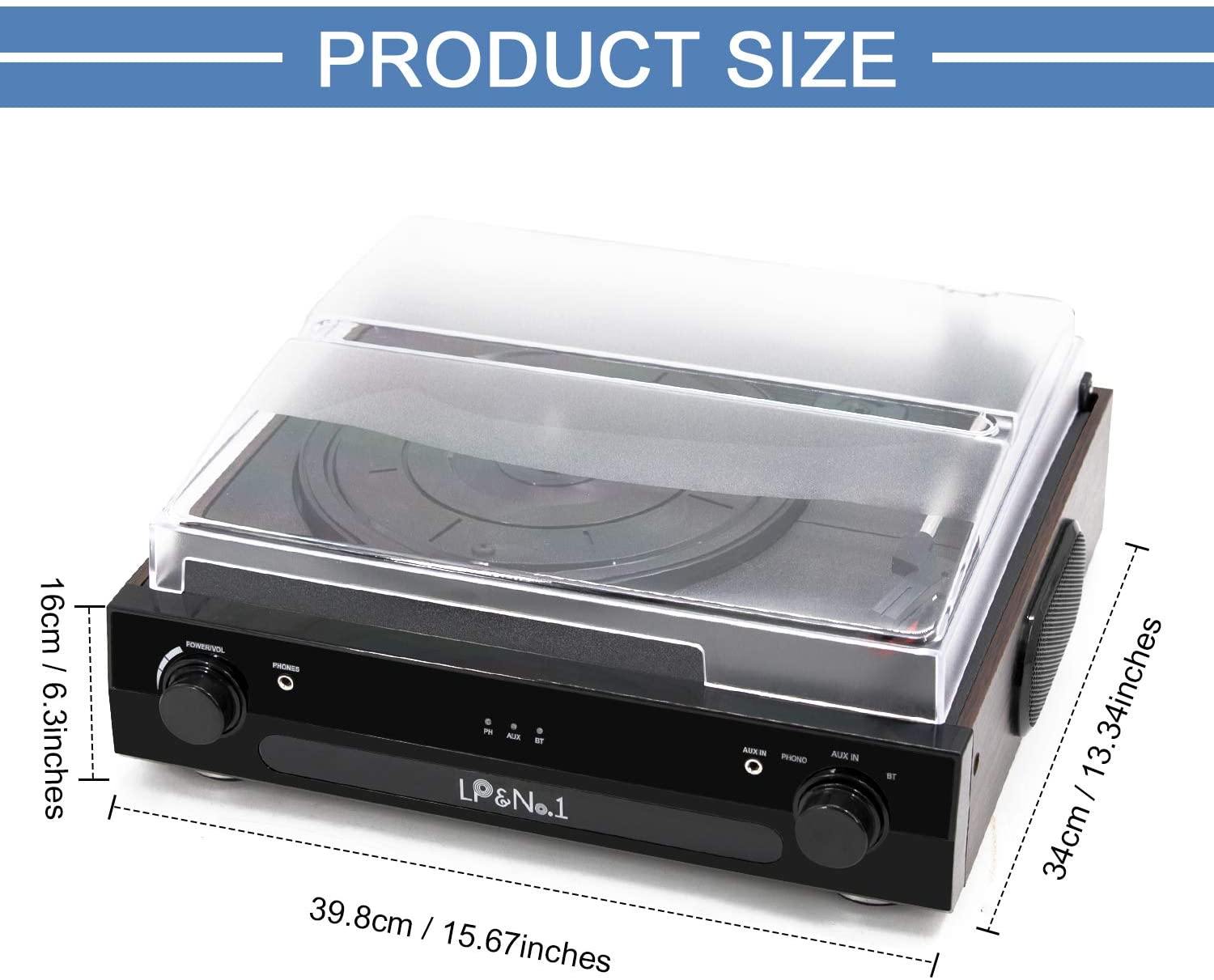 LP&No.1 Bluetooth Record Player with USB Play and Recording - JOY2ESpree