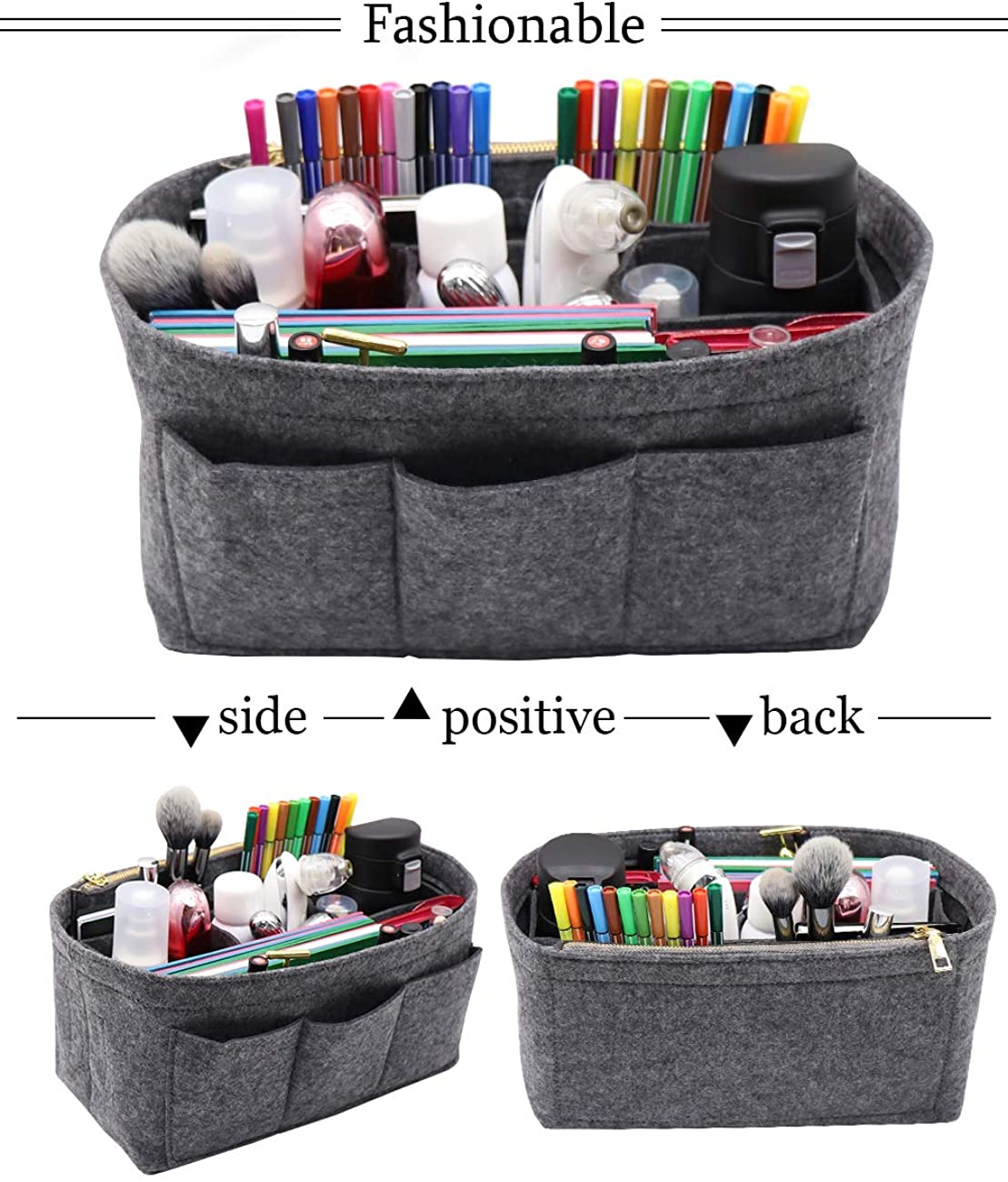 LEXSION Felt Purse Insert Bag Organizer Bag In Bag For Handbag Purse Organizer Fits Speedy Neverfull