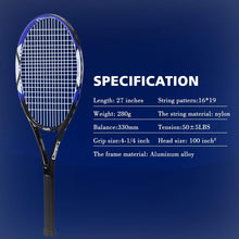 
                        
                          Muat gambar ke penampil Galeri, Fostoy Adult Recreational Tennis Racket, 27 inch Tennis Racquet with Carry Bag, Professional Tennis Racket, Good Control Grip, Vibration Dampe - JOY2ESpree
                        
                      