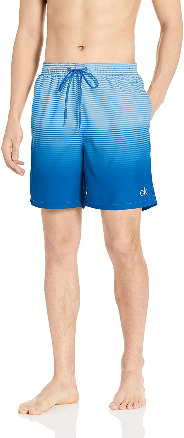 Calvin Klein Men's 7 Inch Elastic Waist Quick Dry Swim Trunk