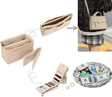 
                        
                          画像をギャラリービューアに読み込む, APSOONSELL Felt Purse Organizer Insert with Card Case, Tote Handbag Organizer Bag Insert with Zipper
                        
                      