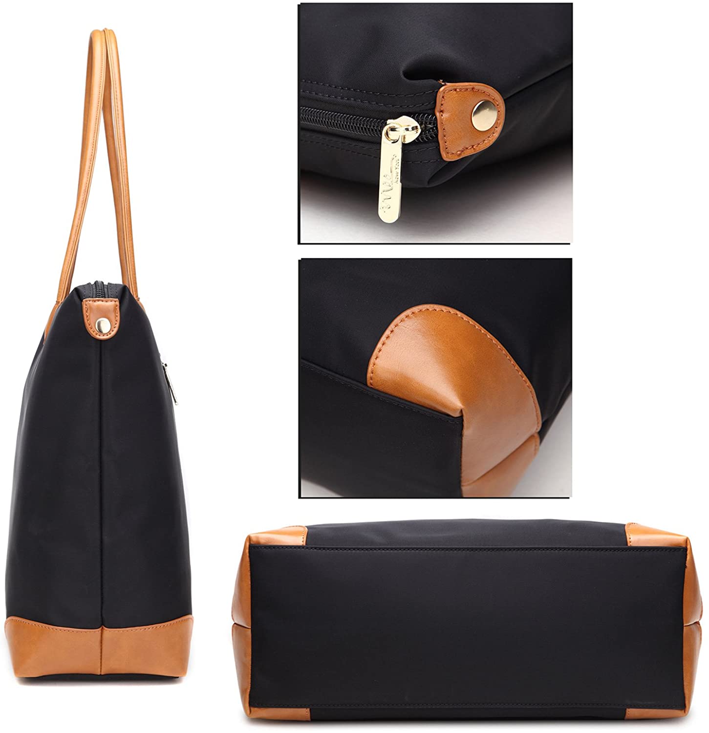 NNEE Water Resistance Nylon Tote Bag & Multiple Pocket Design