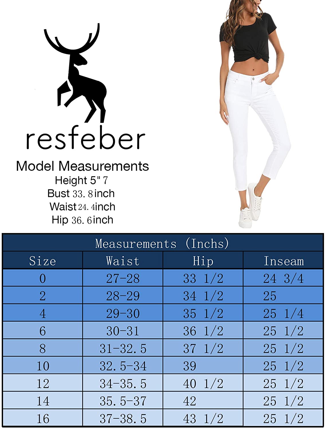 Resfeber Women's Ripped Boyfriend Jeans Cute Distressed Jeans Stretch Skinny Jeans with Hole