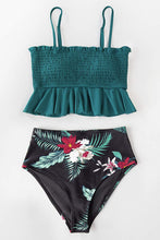 
                        
                          Muat gambar ke penampil Galeri, CUPSHE Women's High Waist Bikini Swimsuit Ruffle Smock Floral Print Two Piece Bathing Suit
                        
                      