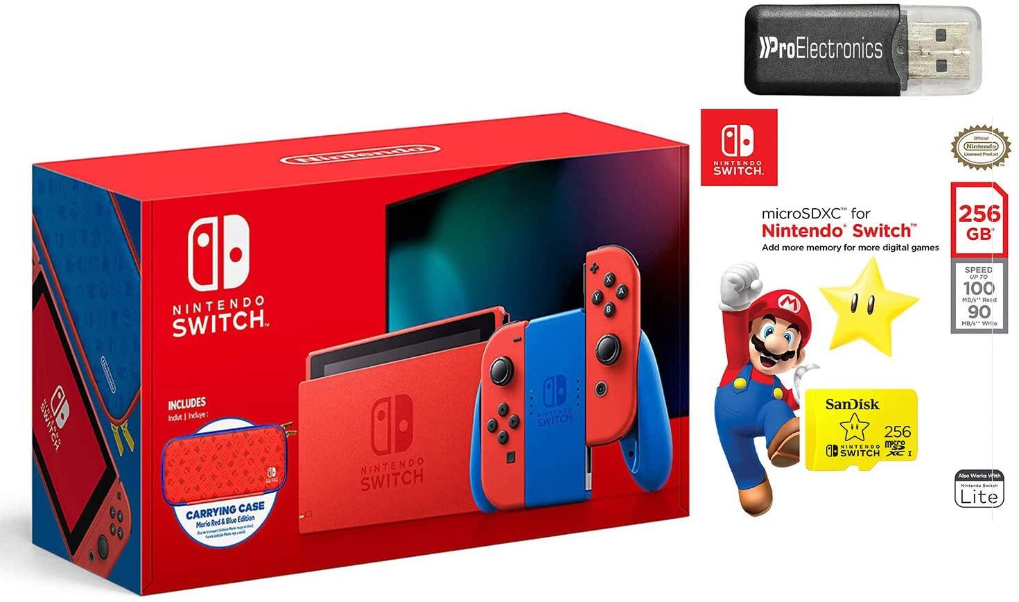 Nintendo Switch Animal Crossing: New Horizons with Sandisk 256GB MicroSD Card and MicroSD Card Reader Bundle - JOY2ESpree