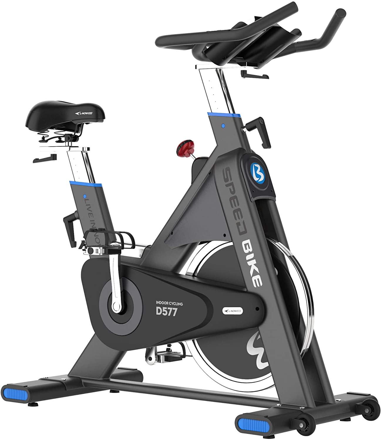pooboo Professional Commercial Exercise Bikes D577, Heavy-Duty Belt Drive Indoor Cycling Bike - JOY2ESpree