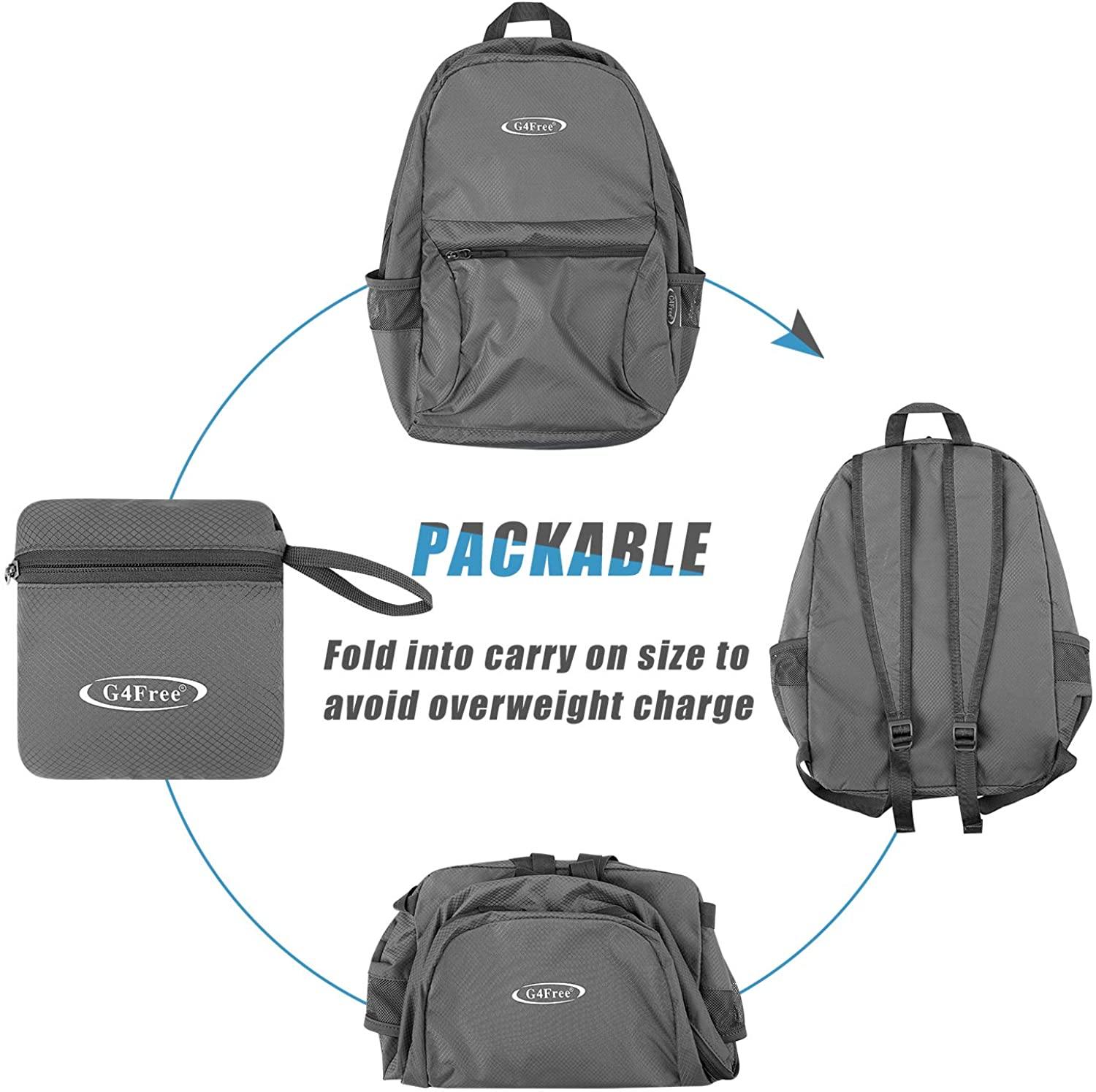G4Free Ultra Lightweight Packable Backpack Travel Hiking Daypack Handy Foldable Water Resistant Camping Outdoor Backpack - JOY2ESpree
