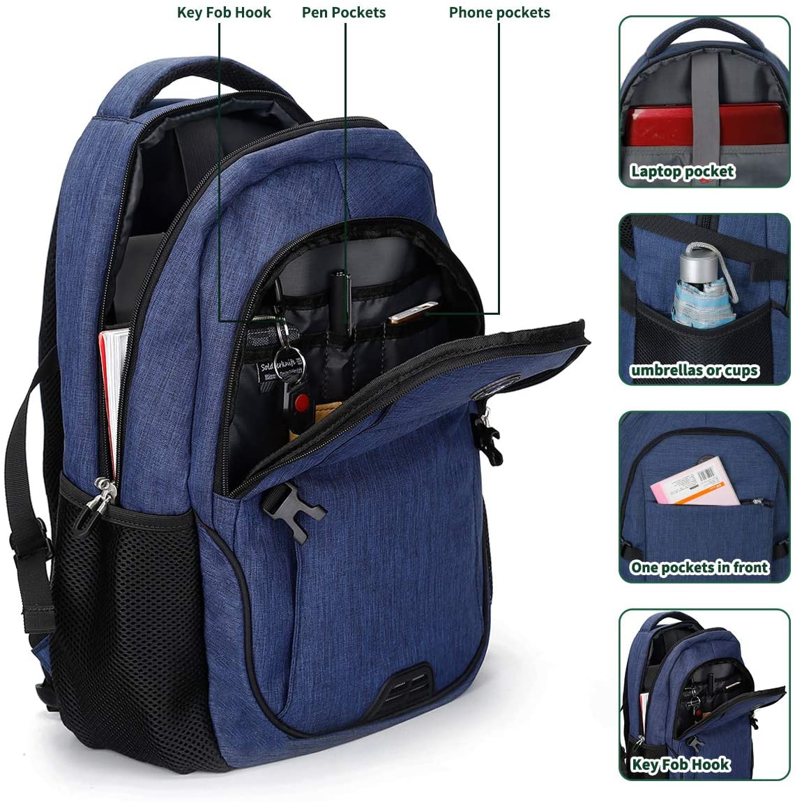 SHRRADOO Durable Anti Theft Laptop Backpack Travel Backpacks Bookbag