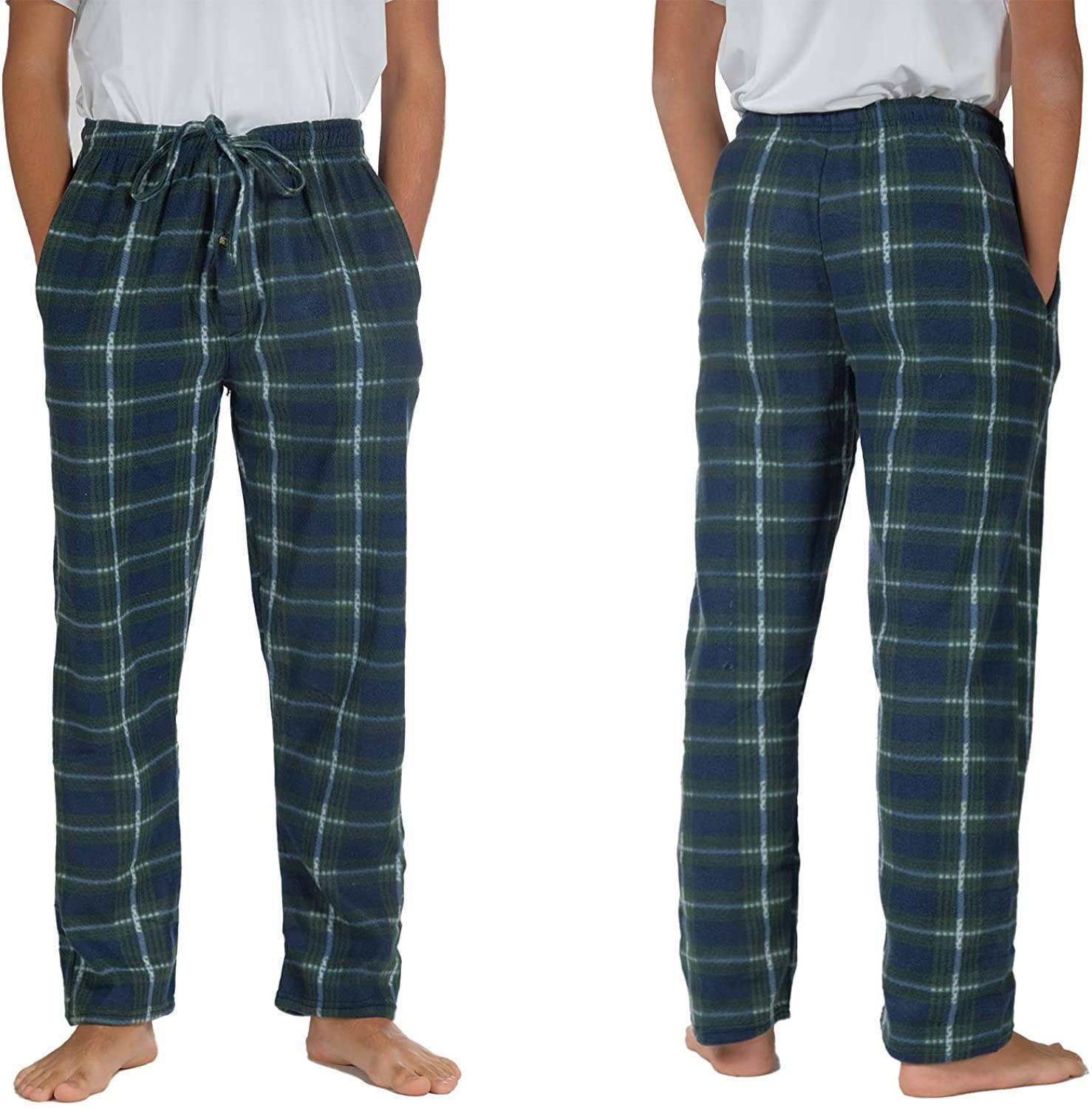 Real Essentials 3 Pack Boys Pajama Pants Super Soft Fleece PJ Lounge Bottoms for Kids - JOY2ESpree