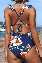 
                        
                          Cargar imagen en el visor de la galería, CUPSHE Women's One Piece Swimsuit Ruffle Deep V Neck Strappy Swimwear Bathing Suits
                        
                      