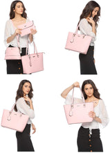 
                        
                          Load image into Gallery viewer, Women Fashion Handbags Wallet Tote Bag Shoulder Bag Top Handle Satchel Purse Set 4pcs
                        
                      