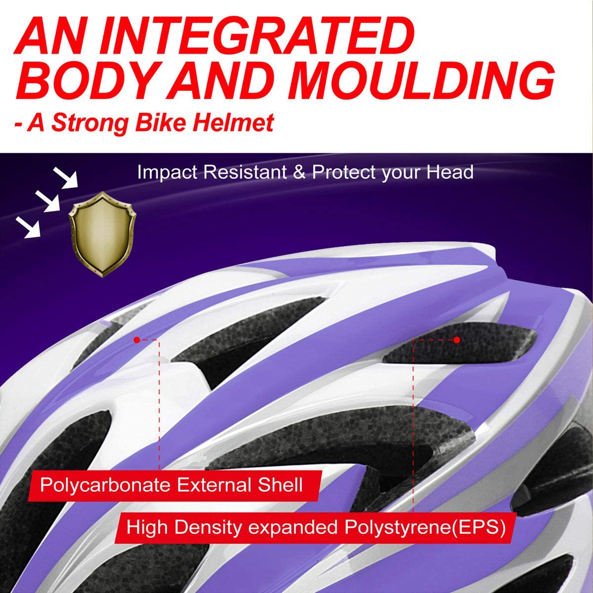 AGH Adult Adjustable Helmet,CPSC Certified for Mountain Road Bicycle Helmet with Detachable Visor for Men Women