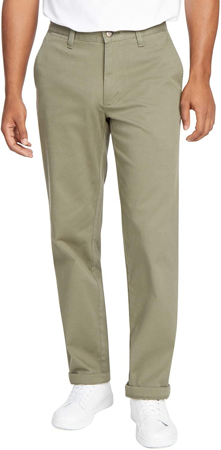 Nautica Men's Classic Fit Flat Front Stretch Solid Chino Deck Pant - JOY2ESpree