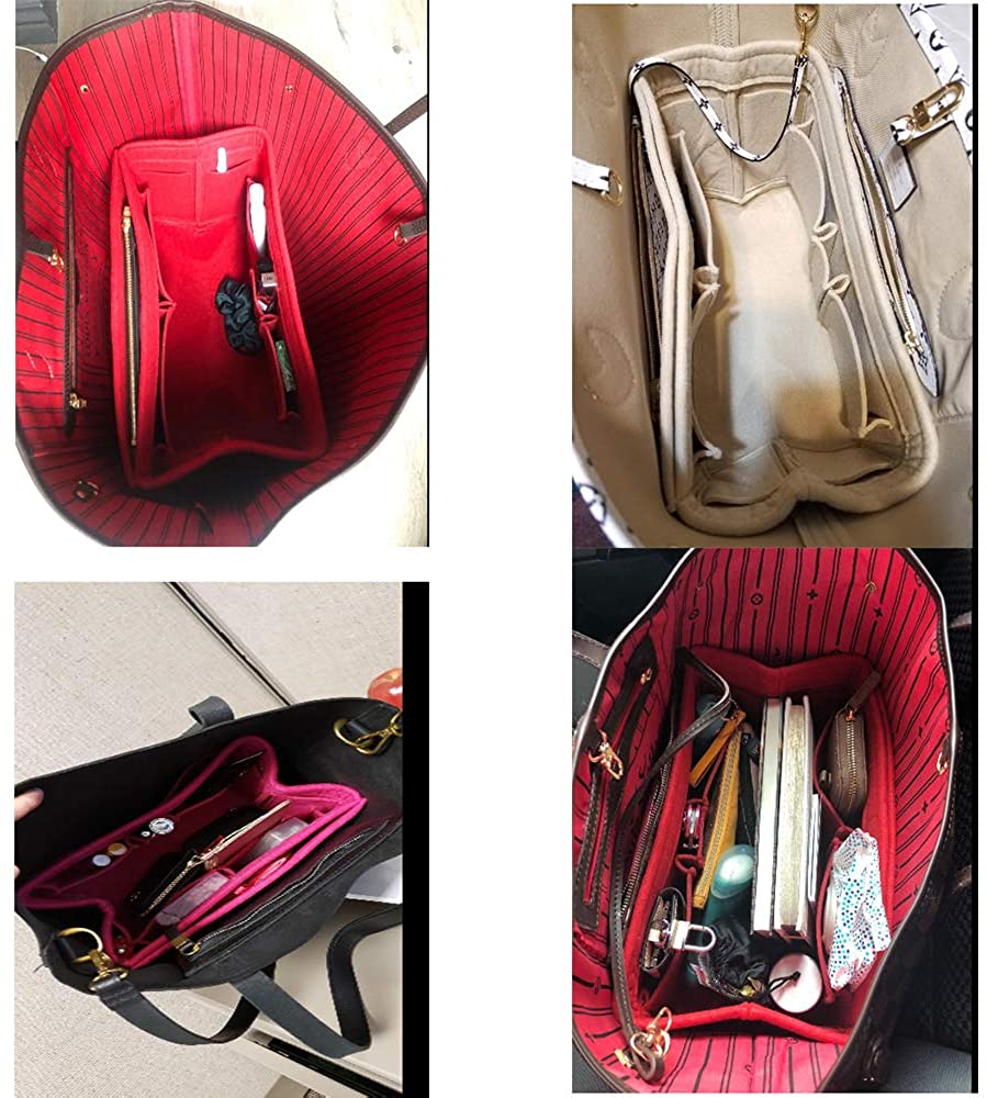 Lmeison Felt Fabric Purse Handbag Organizer Insert Bag For Speedy Neverfull Tote, 3 Sizes