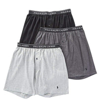 
                        
                          Load image into Gallery viewer, Polo Ralph Lauren Classic Fit w/Wicking 3-Pack Knit Boxers
                        
                      