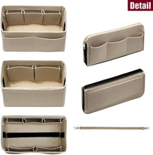 
                        
                          Load image into Gallery viewer, Purse Organizer Insert with Zipper Felt Bag Organizer Handbag Organizer Insert Bag In Bag Organizer
                        
                      