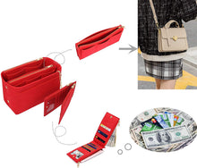 
                        
                          画像をギャラリービューアに読み込む, APSOONSELL Felt Purse Organizer Insert with Card Case, Tote Handbag Organizer Bag Insert with Zipper
                        
                      