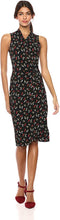 
                        
                          Muat gambar ke penampil Galeri, Amazon Brand - Lark &amp; Ro Women's Sleeveless Crossover Twist Neck Faux Wrap Dress
                        
                      