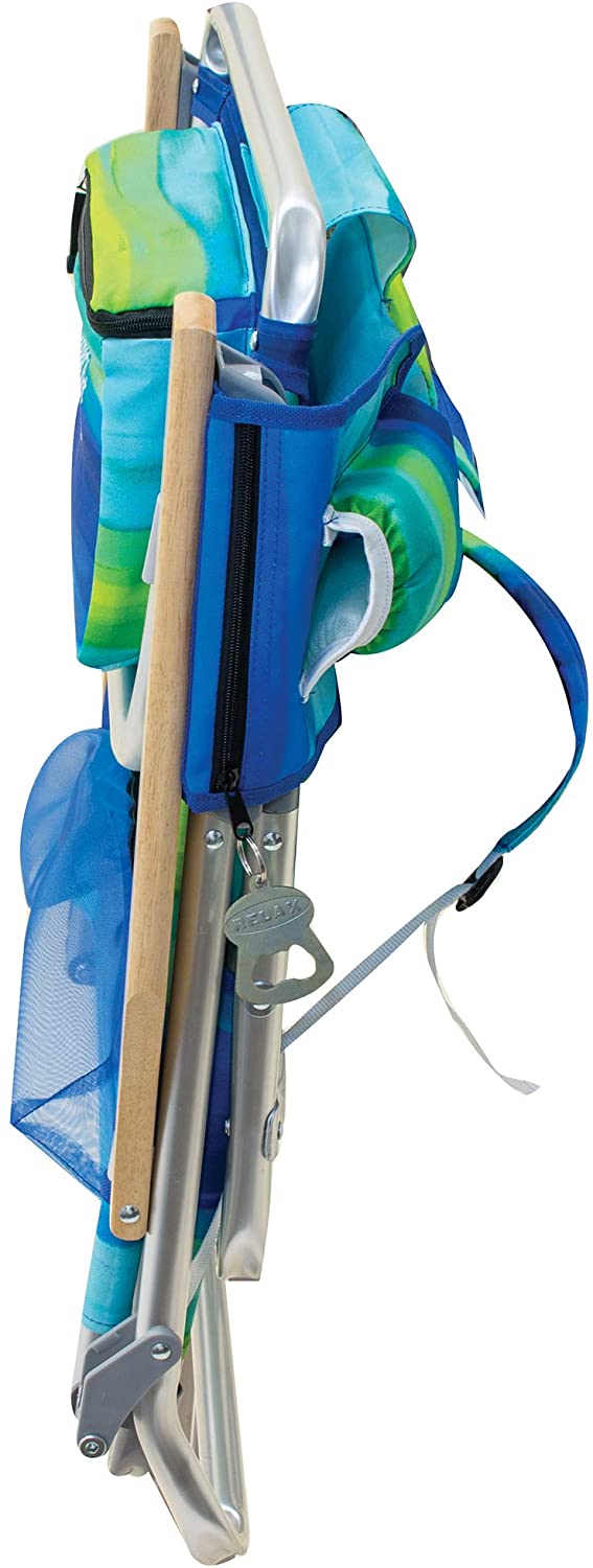Tommy Bahama 5-Position Classic Lay Flat Folding Backpack Beach Chair