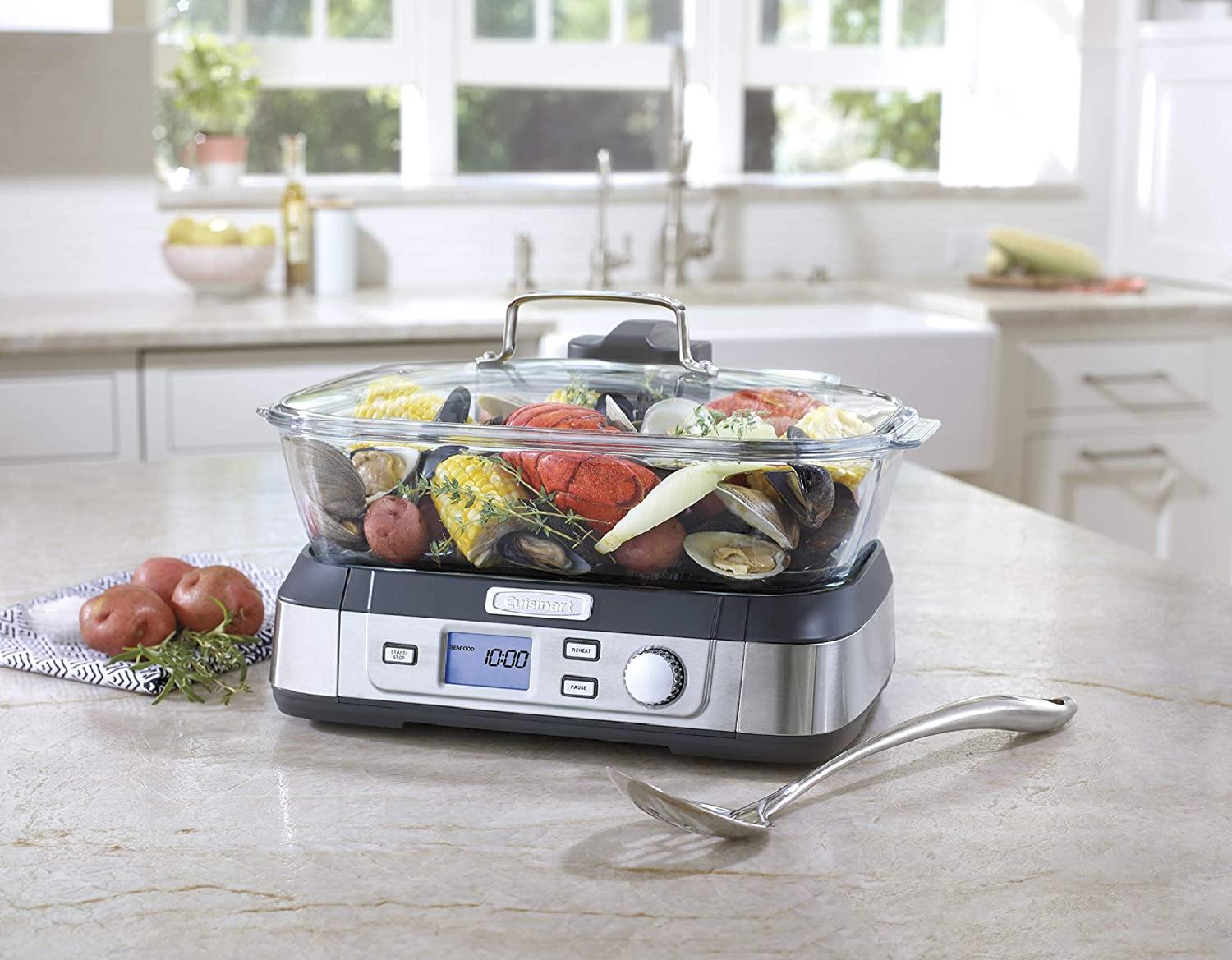 Cuisinart Digital Glass Steamer, One Size, Stainless Steel - JOY2ESpree