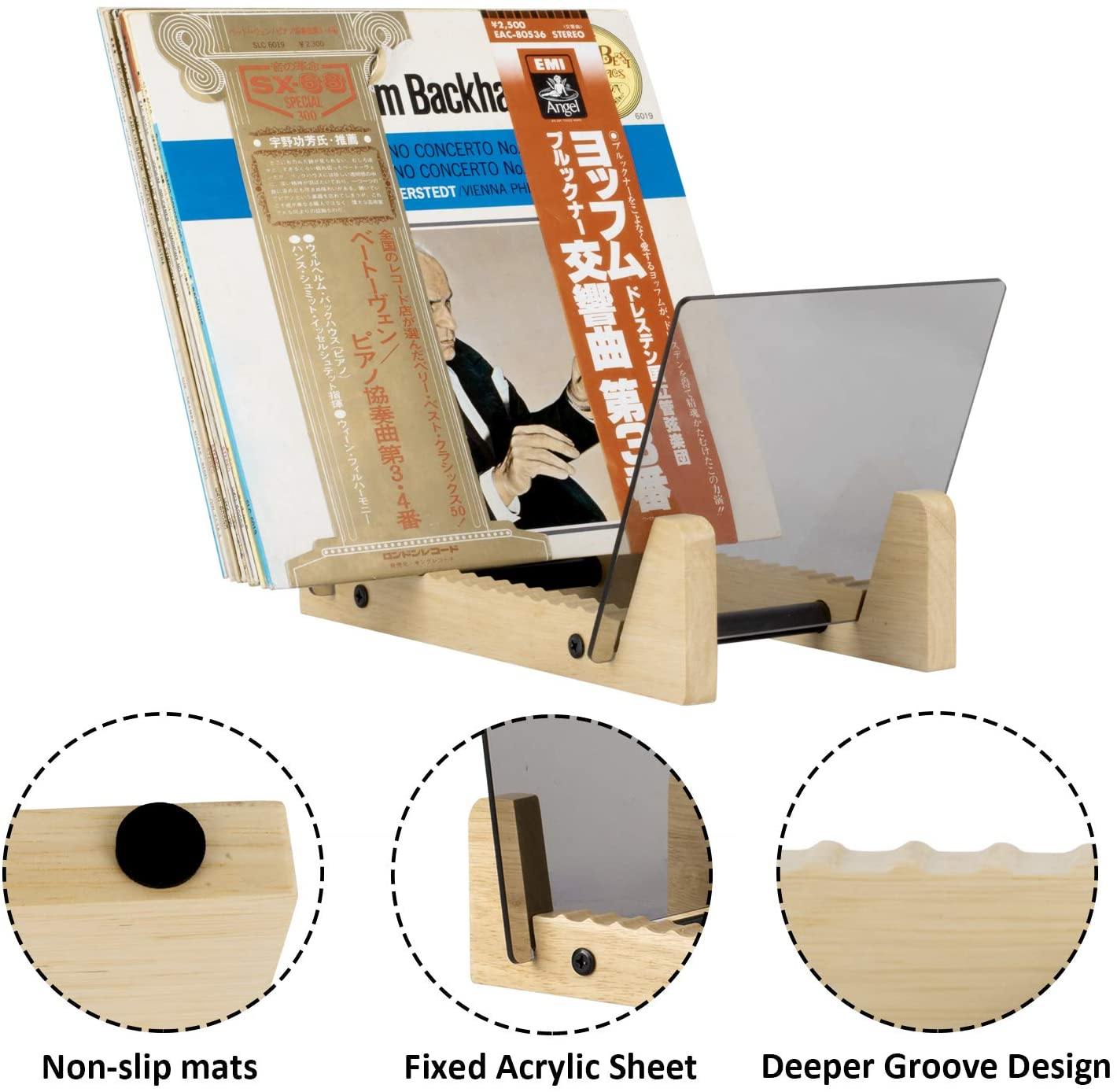 siemsove Vinyl Record Storage Holder-Showcase Your Favorite LPs - JOY2ESpree