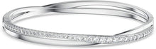 
                        
                          Load image into Gallery viewer, SWAROVSKI Women's Twist Rows Bracelet Collection, Rhodium Finish, Clear Crystals - JOY2ESpree
                        
                      