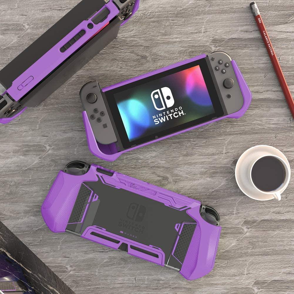 Mumba Dockable Case Compatible for Nintendo Switch, [Blade Series] TPU Grip Protective Cover Case with Ergonomic Design and Comfort Grip (Clear) - JOY2ESpree