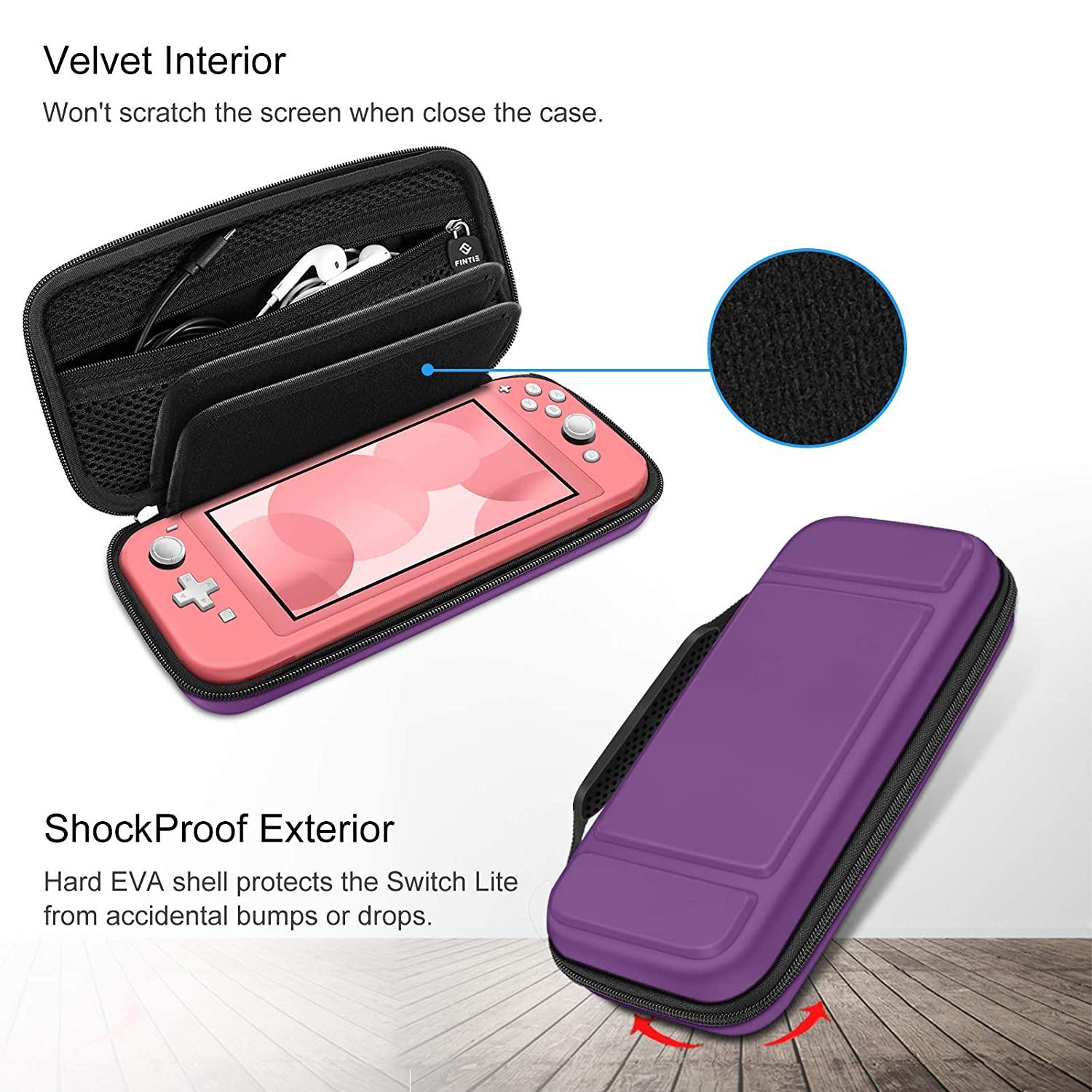 Fintie Carry Case for Nintendo Switch Lite 2019 - [Shockproof] Hard Shell Protective Cover Bag with 15 Game Card/2 Micro SD Card Slots - JOY2ESpree