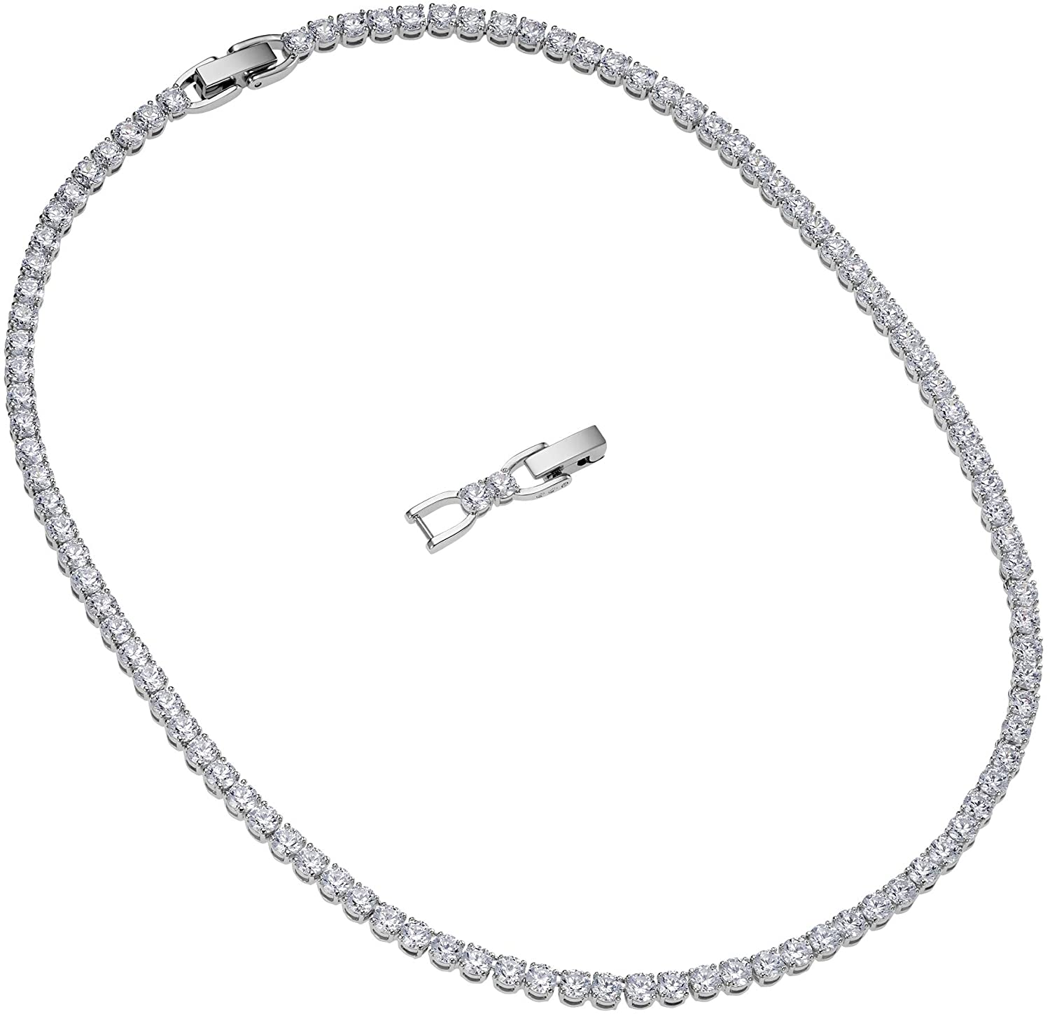 SWAROVSKI Women's Tennis Deluxe Jewelry Collection, Clear Crystals - JOY2ESpree