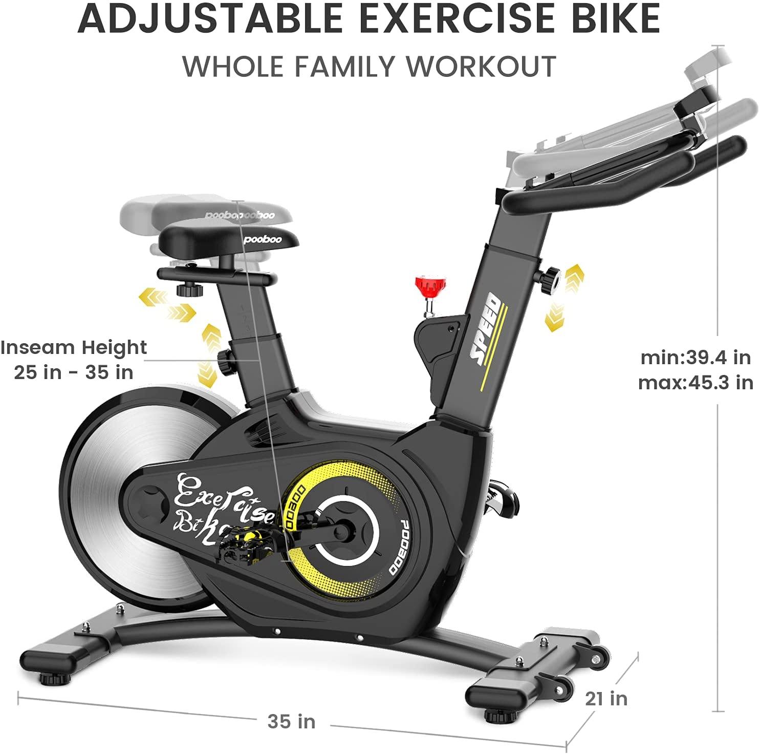 L NOW Exercise Bike Indoor Cycling Bike Belt Drive Stationary Bike - JOY2ESpree