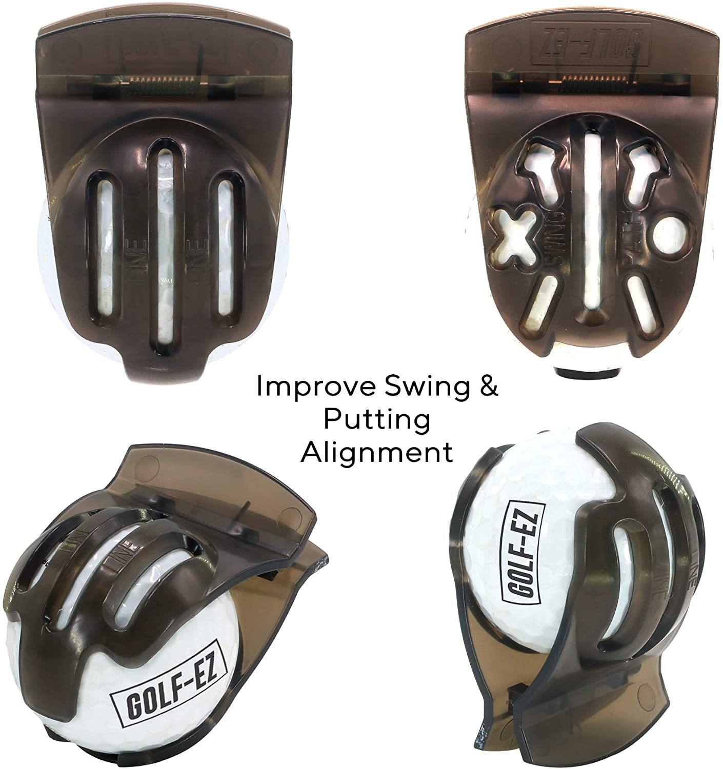 Golf-EZ TRI-LINE Golf Ball Alignment Kit with Carry Case | Swing Path Arrows & Ball Identifiers - JOY2ESpree