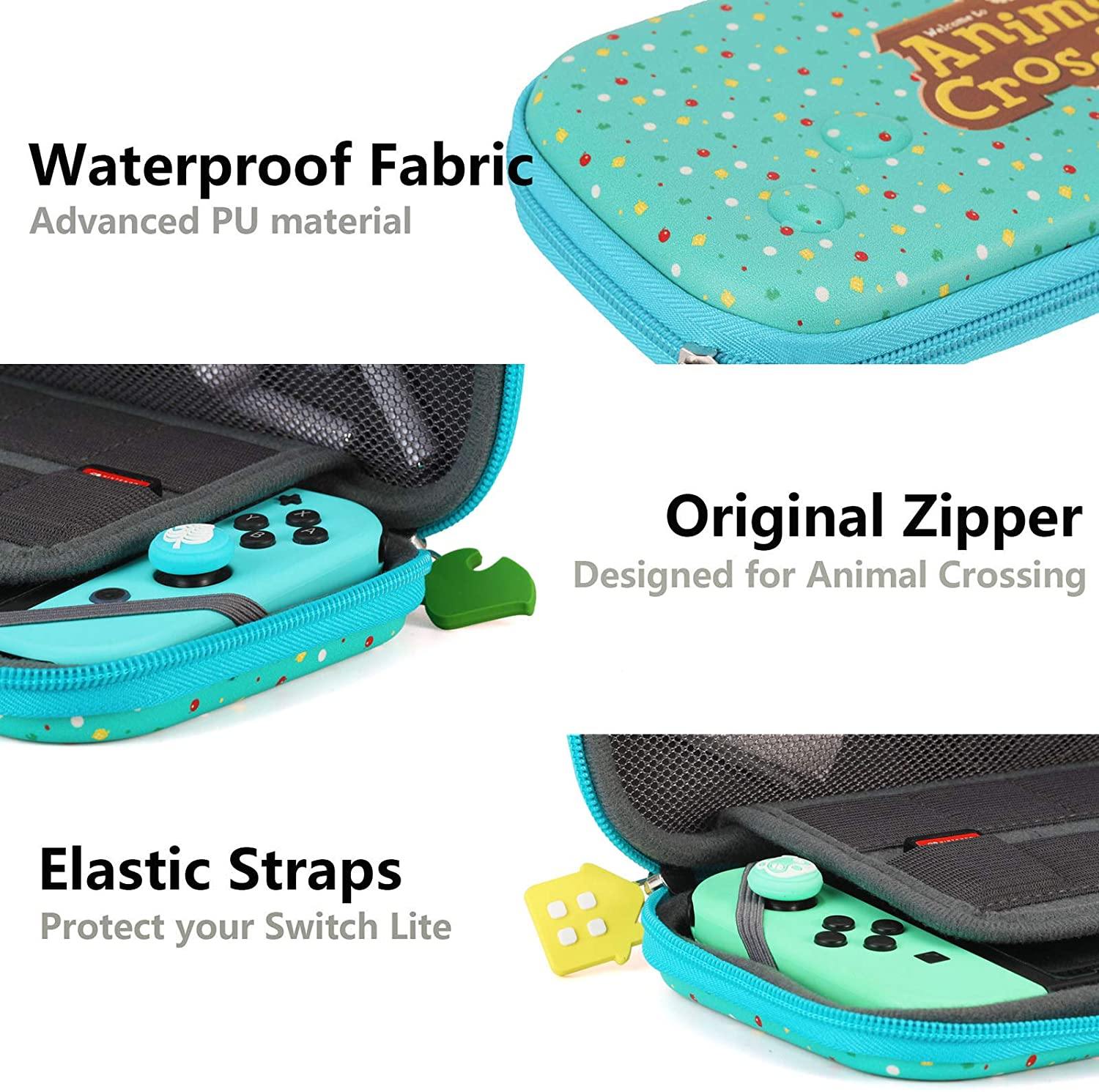 Carrying Case for Nintendo Switch - Cute Animal Crossing Portable Slim Travel Bag fit Switch Console & Game Accessories (White) - JOY2ESpree