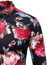 
                        
                          Load image into Gallery viewer, LEFTGU Men's Slim fit Floral Printed Beach Hawaiian Button-Down Dress Shirt
                        
                      