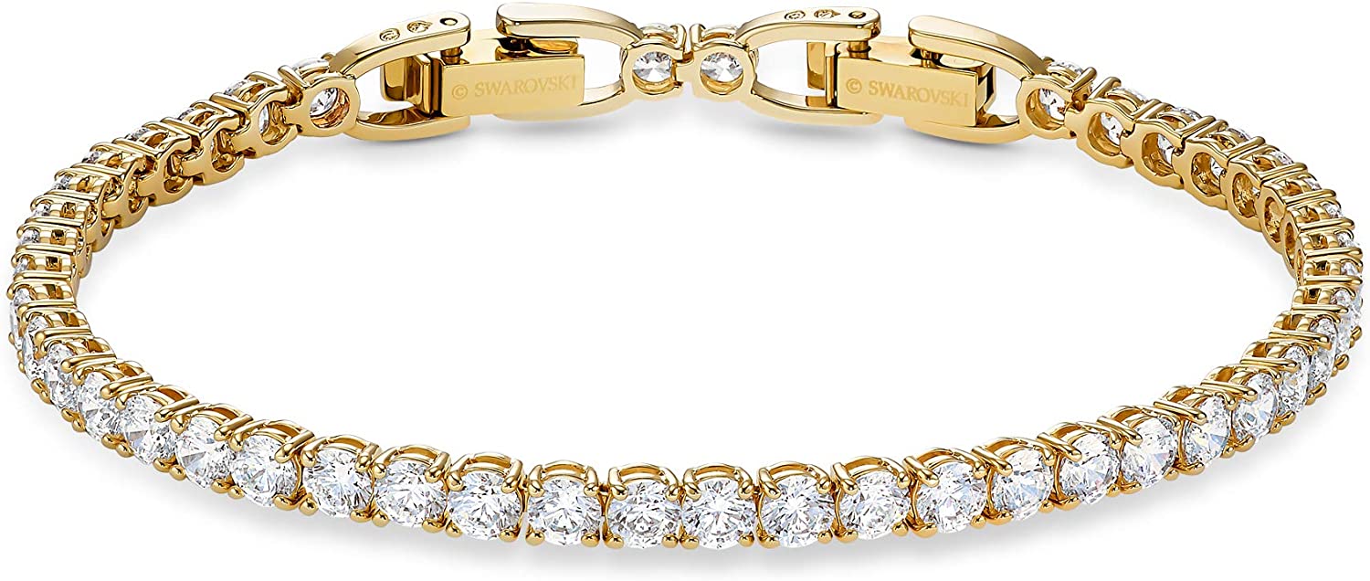 SWAROVSKI Women's Tennis Deluxe Jewelry Collection, Clear Crystals - JOY2ESpree