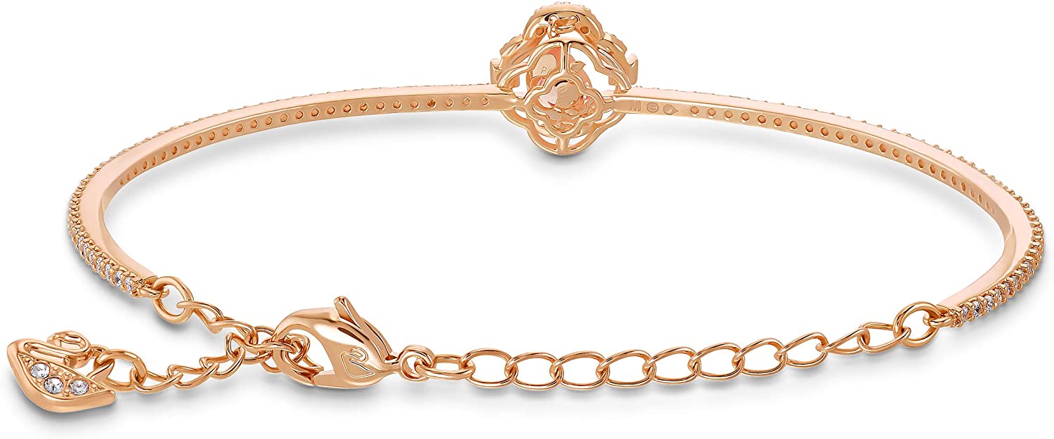 SWAROVSKI Women's Sparkling Dance Clover Jewelry Collection, Rose Gold Tone Finish, Pink Crystals, Clear Crystals - JOY2ESpree