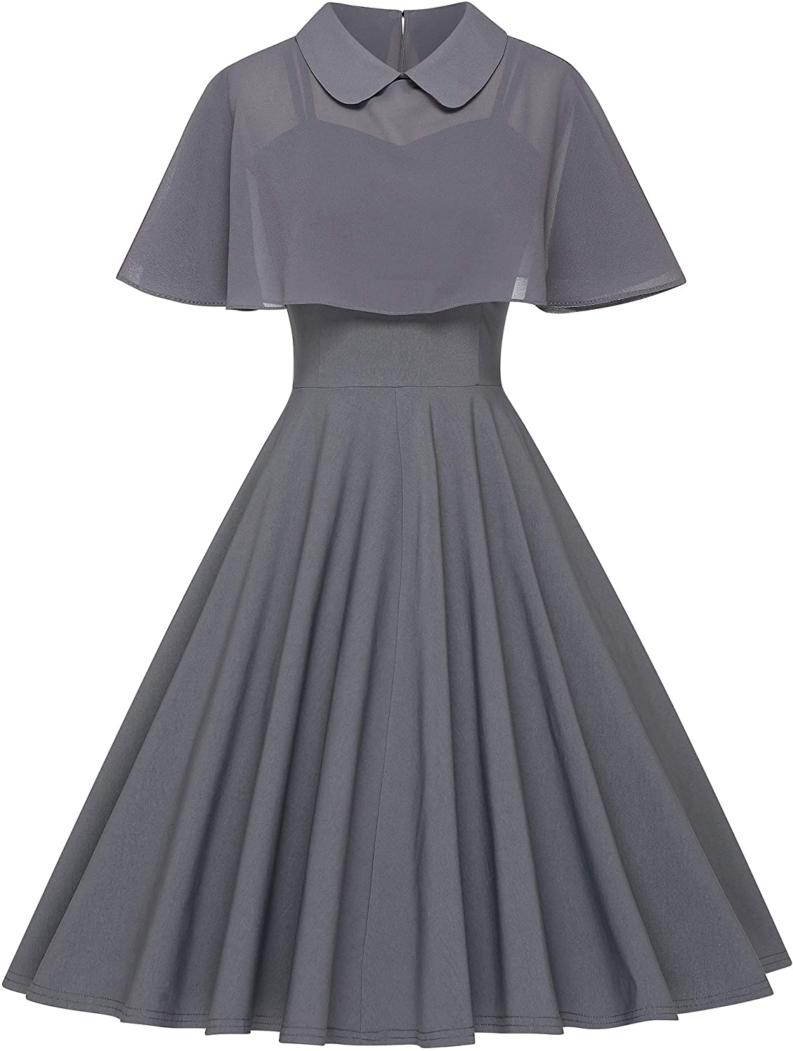 GownTown Women's 1950s Cloak Two-Piece Cocktail Dress