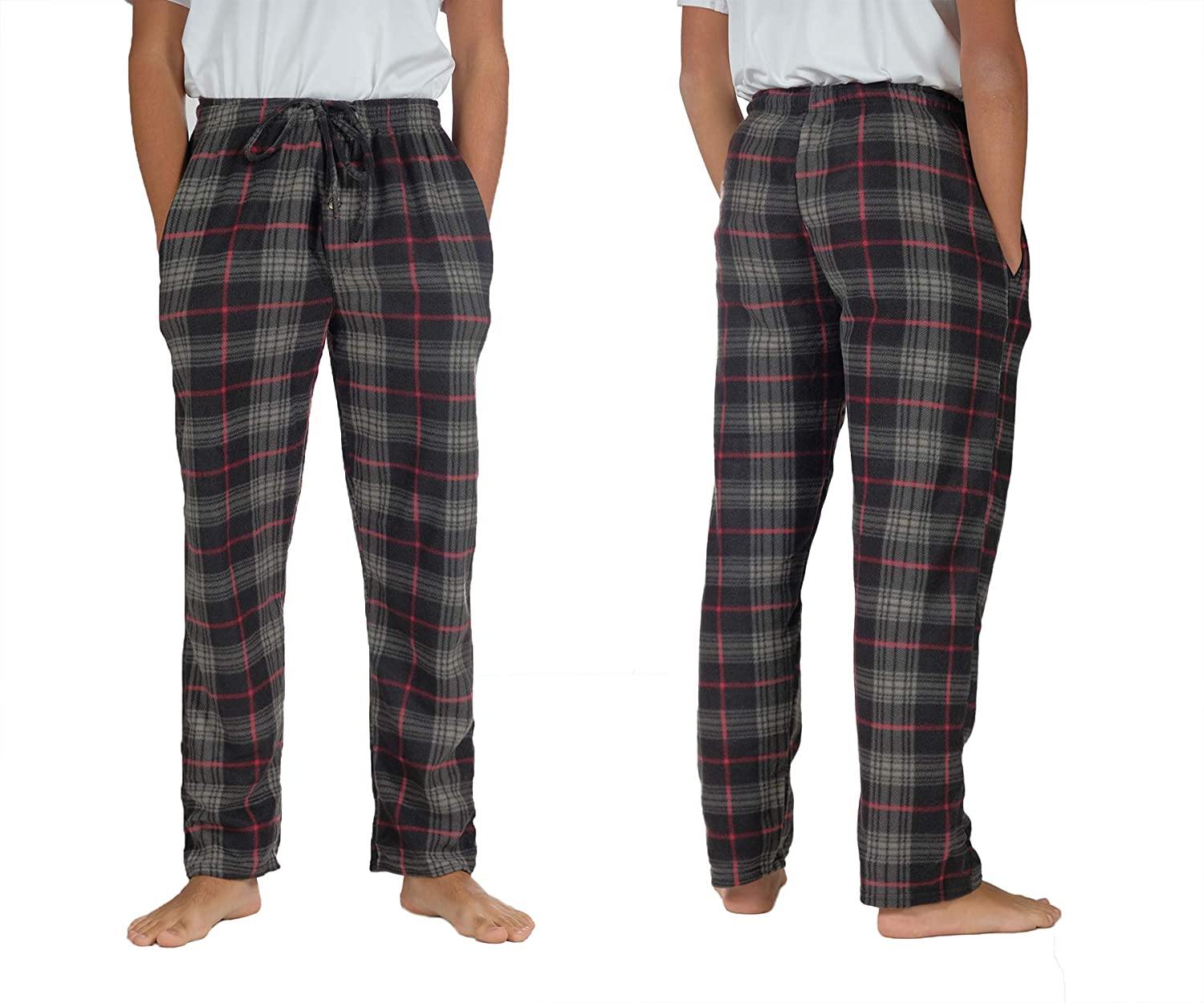 Real Essentials 3 Pack Boys Pajama Pants Super Soft Fleece PJ Lounge Bottoms for Kids - JOY2ESpree