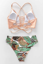 
                        
                          Load image into Gallery viewer, CUPSHE Women’s Bikini Swimsuit Floral Print Lace Up Strappy Two Piece Bathing Suit
                        
                      