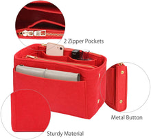 
                        
                          画像をギャラリービューアに読み込む, APSOONSELL Felt Purse Organizer Insert with Card Case, Tote Handbag Organizer Bag Insert with Zipper
                        
                      