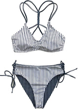 
                        
                          Load image into Gallery viewer, CUPSHE Women's Back Braided Straps Reversible Bottom Strappy Lace Up Bikini Sets
                        
                      
