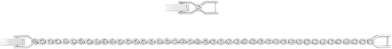 SWAROVSKI Women's Emily Bracelet Collection, Rhodium Finish, Blue Crystals - JOY2ESpree