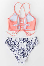 
                        
                          Load image into Gallery viewer, CUPSHE Women’s Bikini Swimsuit Floral Print Lace Up Strappy Two Piece Bathing Suit
                        
                      