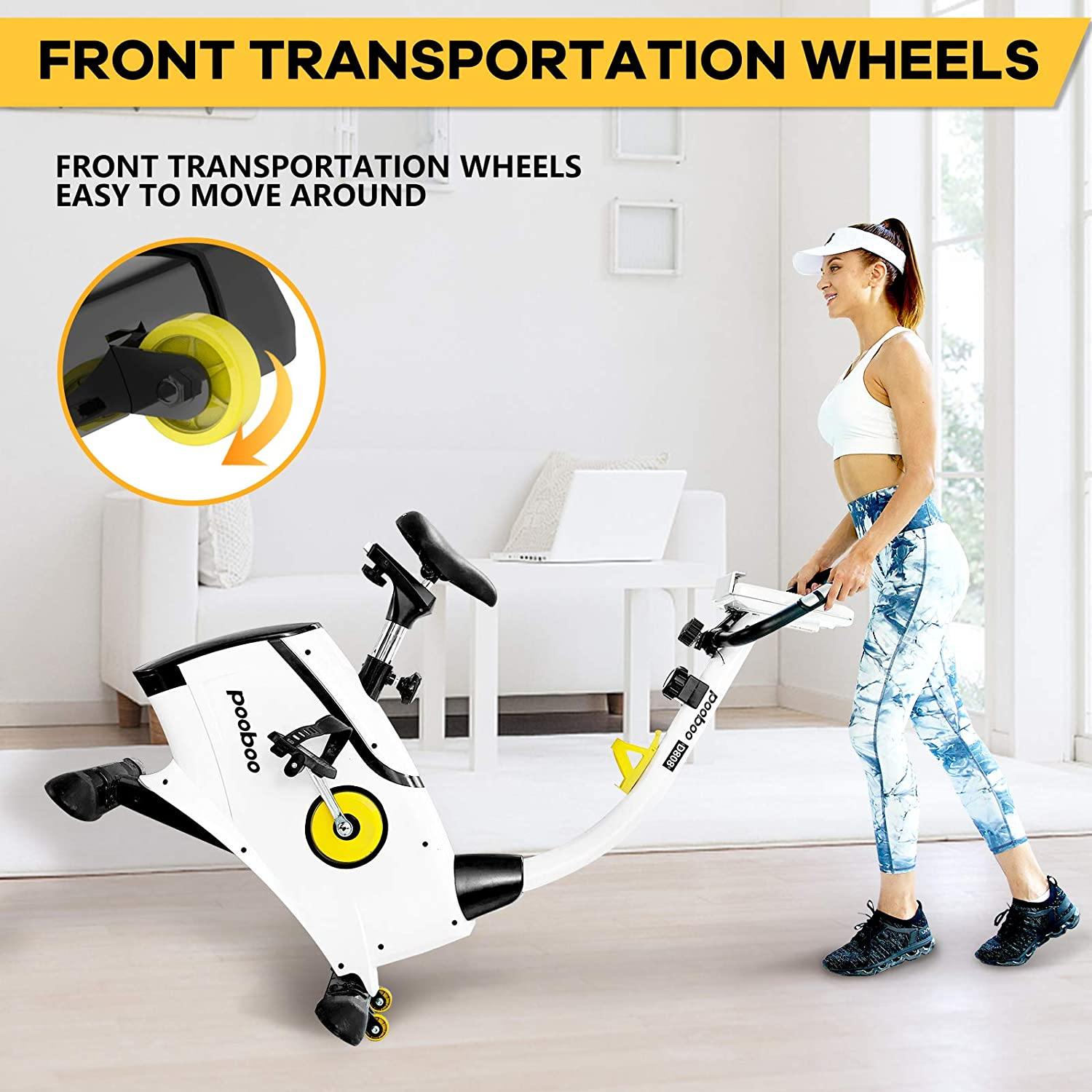 JKANGFIT Exercise Bike Stationary Bikes with 8-Level Magnetic Resistance and LCD Monitor, Indoor Cycling Bike 300 LB Capacity Upright Workout Bike - JOY2ESpree