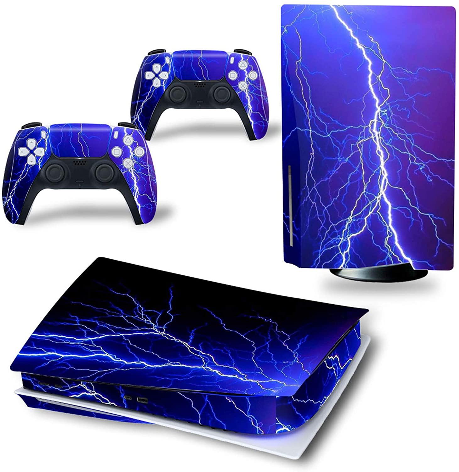 gotor Vinyl Sticker Pattern Decals Skin for PS5 Playstation 5 Console and 2 Controllers Skins (Playstation 5 Digital Edition, Type-E) - JOY2ESpree