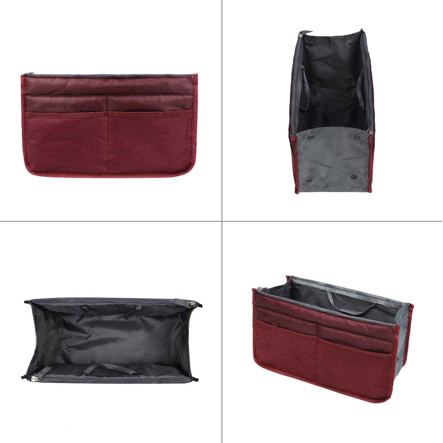 Insert Bag Organizer, Bag in Bag for Handbag Purse Organizer (13 Pockets, Black)