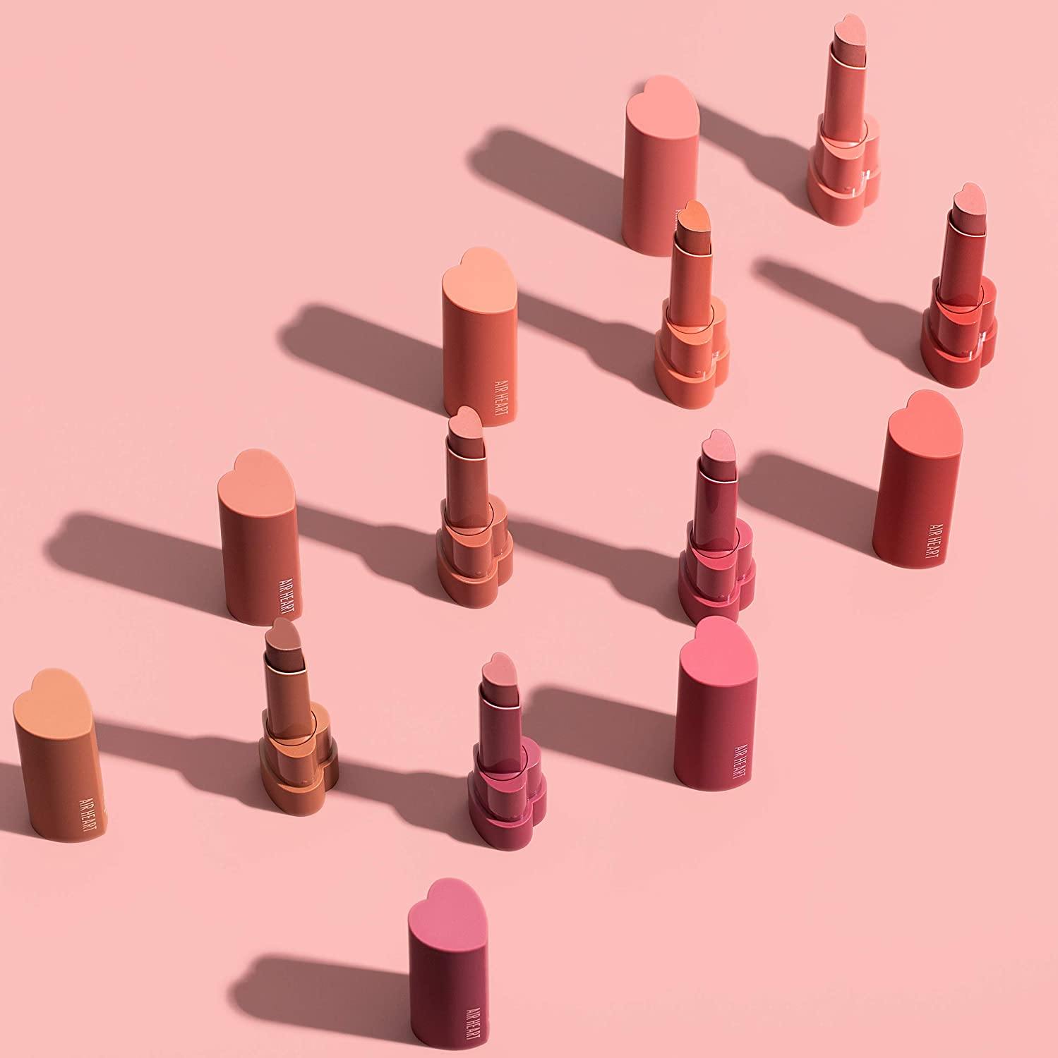 KAJA Air Heart | Lightweight Natural Finish Lipstick | 07 Lover - mauvy brown